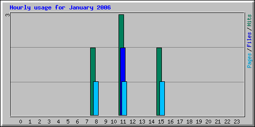 Hourly usage for January 2006
